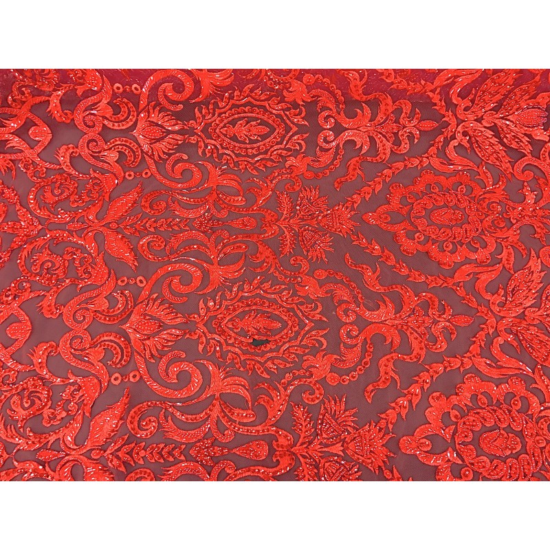 red lace fabric by the yard