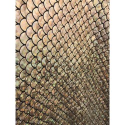 Gold 4-Way Stretch Mermaid Scales on Nylon Spandex