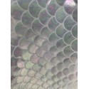 White 4-Way Stretch Mermaid Scales on Nylon Spandex