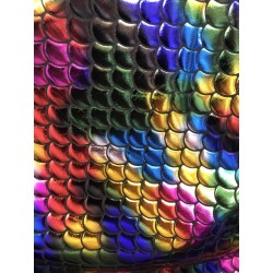 Multi-Color Hologram 4-Way Stretch Mermaid Scales on Nylon Spandex