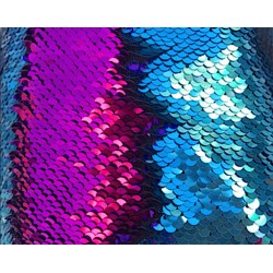 Turquoise & Fuchsia Reversible Two Tone Sequins