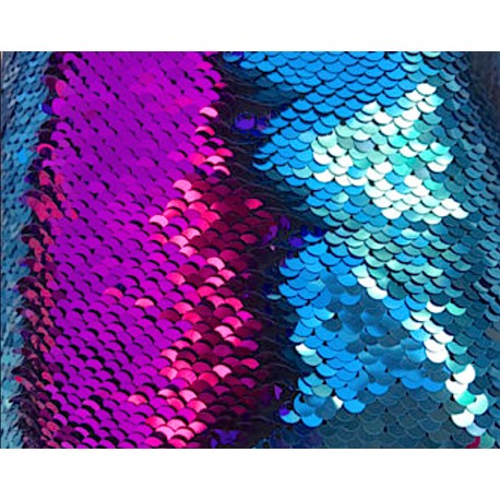 Turquoise & Fuchsia Reversible Two Tone Sequins