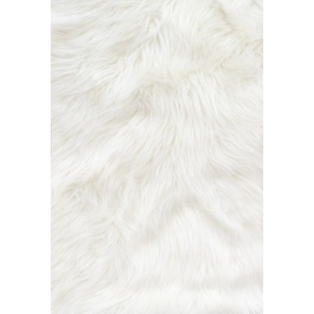 White Solid Faux Fur Fabric by the Yard - J S International Textile