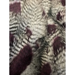 Fancy Feather Shaggy Long Pile Faux Fur Purple