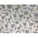 Gray Floral Design Heavy-Duty Upholstery