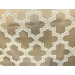 Beige Jacquard Bishop Design Heavy-Duty Upholstery