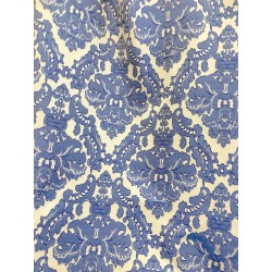 Royal Blue Jacquard Damask Heavy-Duty Upholstery