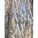 Matte Silver Icicle Shaped Paillette Sequin On Mesh