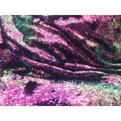 Multi Color Iridescent Reversible Sequins - Purple