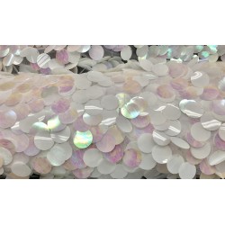 Iridescent White Extra Large Paillette 3cm Sequin