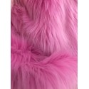 Bubblegum Pink Shaggy Long Pile Faux Fur