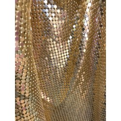 Gold Handmade Metal Mesh Chain Link Panel