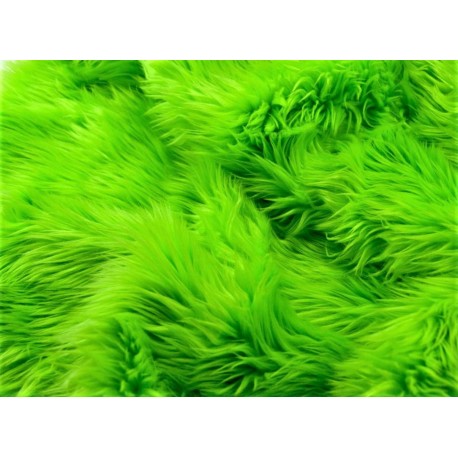 Lime Green Solid Faux Fur