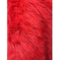 Red Shaggy Long Pile Faux Fur