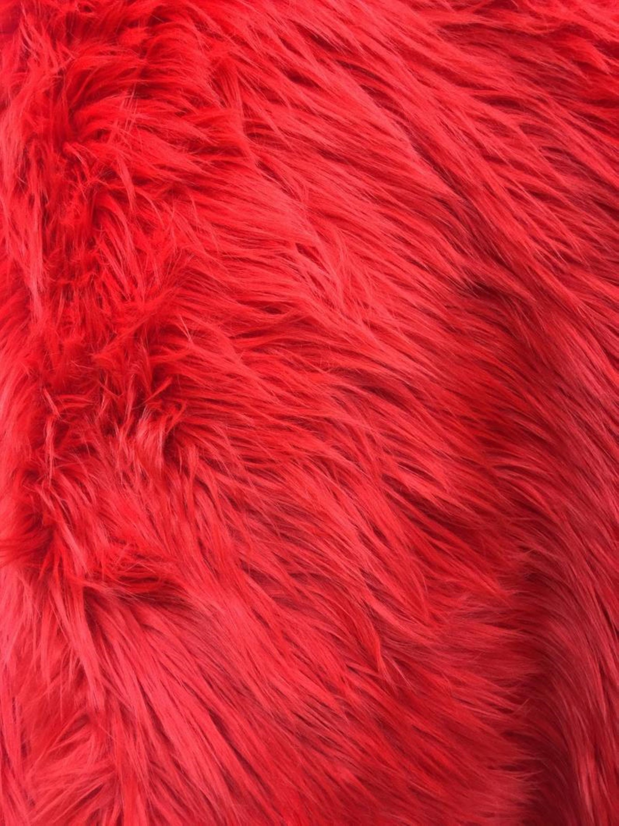 Fluffy soft long pile faux fur neon yellow red camo cow material sale fabric 