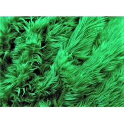 Green Shaggy Long Pile Faux Fur