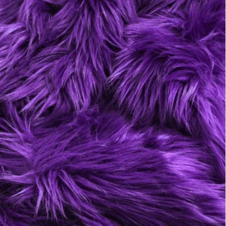 Purple Shaggy Long Pile Faux Fur