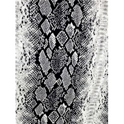 Black & Silver Snake Skin Charmeuse Satin Print