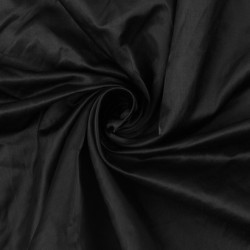 Black Polyester Stretch Charmeuse Satin