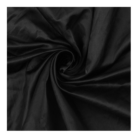 Black Polyester Charmeuse Satin