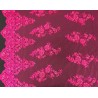 Fuchsia Embroidered and Beaded Lace