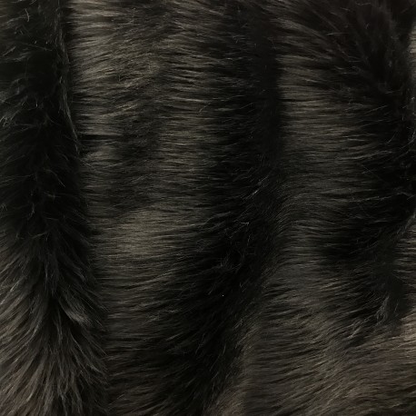 Black Solid Faux Fur