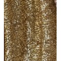 Gold Designed Sequin On Stretch Mesh