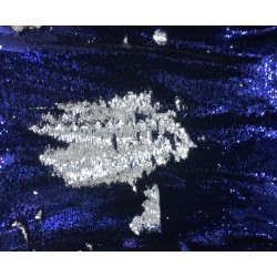 Royal Blue & Silver Reversible Two Tone Sequins