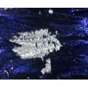 Royal Blue & Silver Reversible Two Tone Sequins