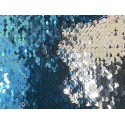 Light Blue & Silver Reversible Two Tone Sequins